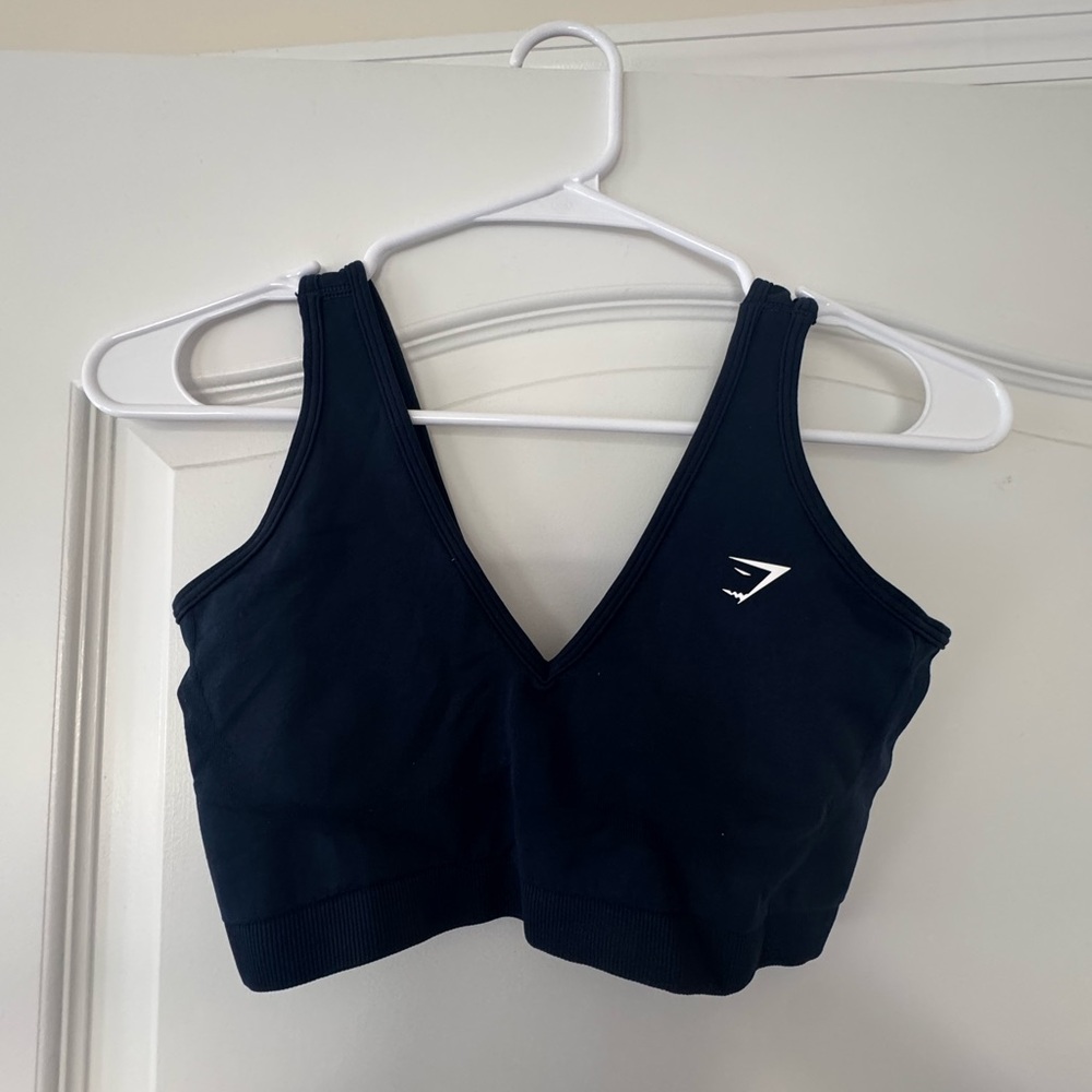 Navy Gymshark Sports Bra & Short Set